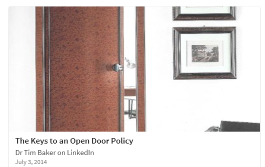 The Keys to an Open Door Policy